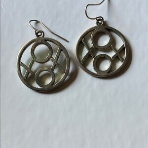 Elegant Silver Circle Earrings